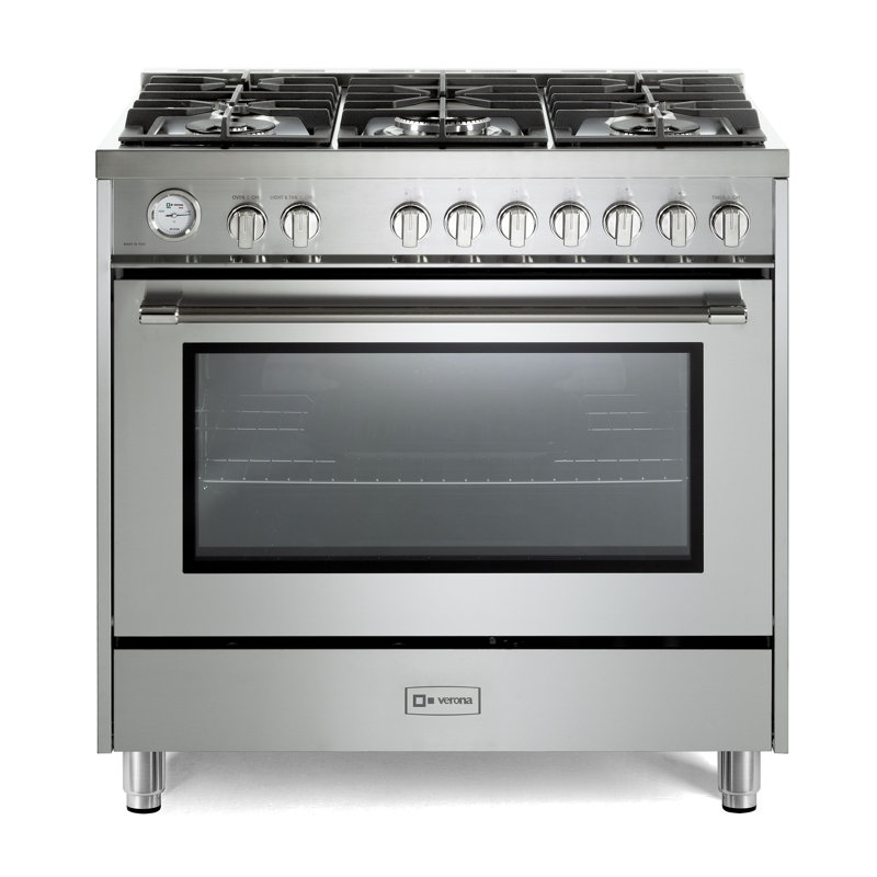Verona Prima 36" 5 Burner Single Gas Range - Stainless