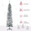 Arbre de Noël artificiel 6 pi avec flocons de neige minces 6 pi