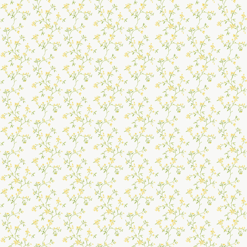 Miniatures 3 Collection Blossom Branch Wallpaper Roll, Yellow