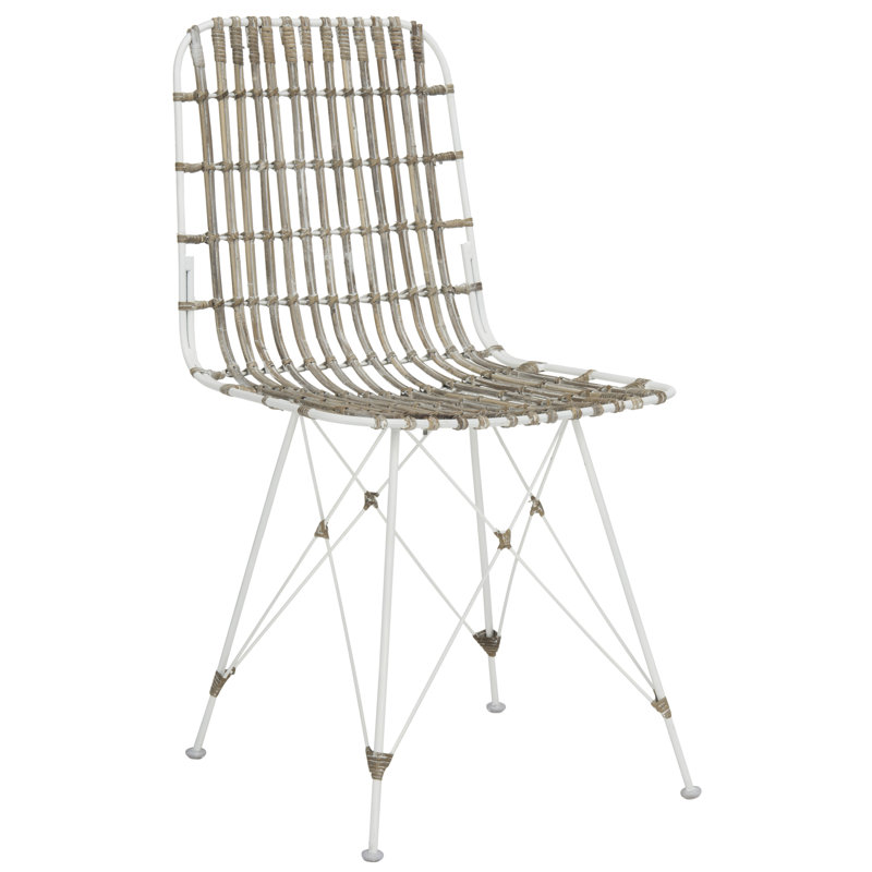 Minerva Wicker Dining Chair, White