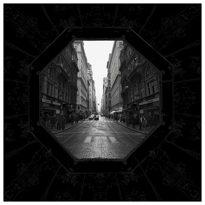 Édredon monochrome City Street, Très grand lit