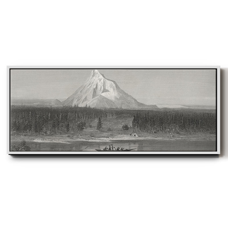«Mount Hood from the Columbia», toile encadrée, H 20 po x l 50 po