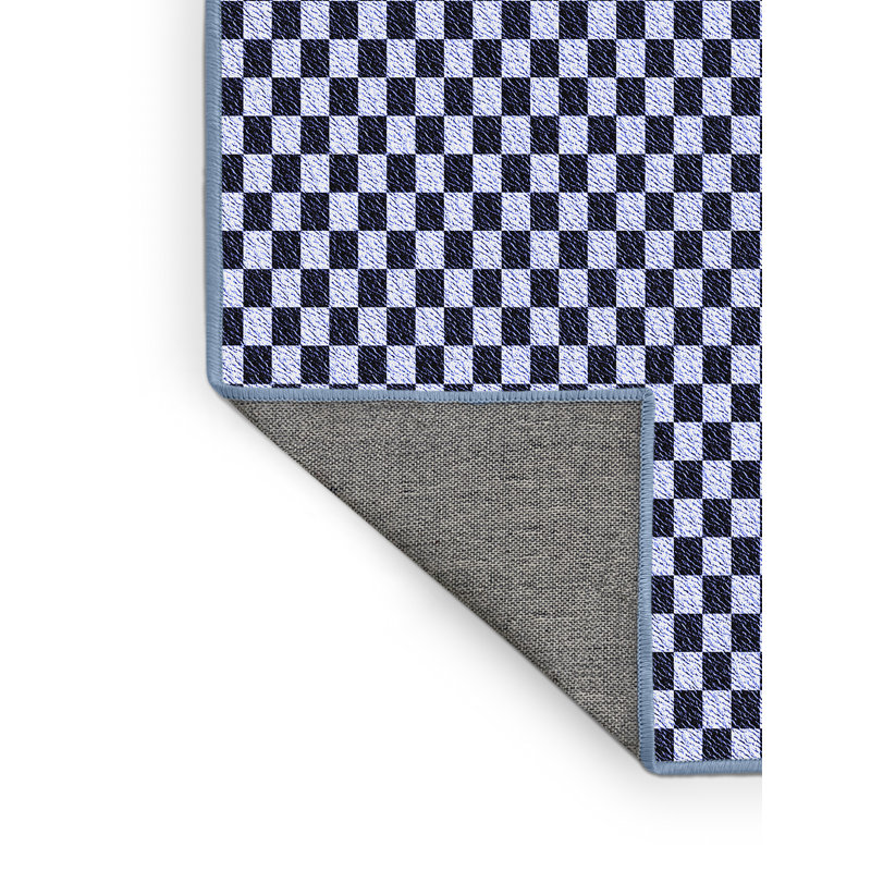 Tapis bleu tissé à la machine, Rectangle 8 pi x 12 pi