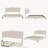 Upholstered Platform Bed - Adjustable Saddle Curved Headboard, Diamond Tufted, Beige - King Size