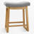 24.4'' Saddle Seat Counter Height Barstool With Solid Wood Frame-232281178