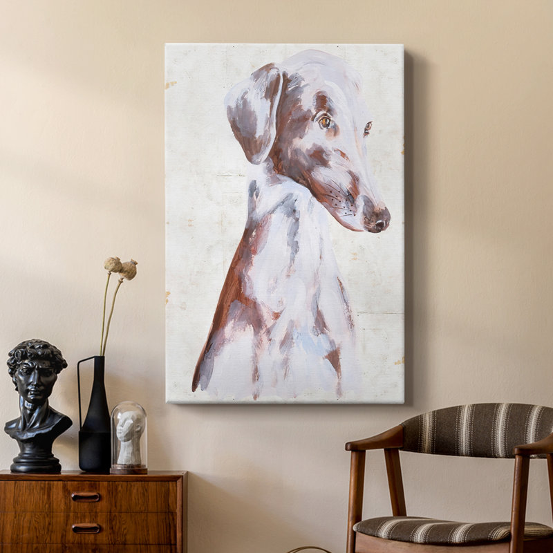 Chien assis II - galerie sur mesure, H 48 po x l 32 po