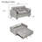 55" Velvet Convertible Sleeper Loveseat, Space-saving Sofa Bed With Tufted Design & Side Pocket-2122669495