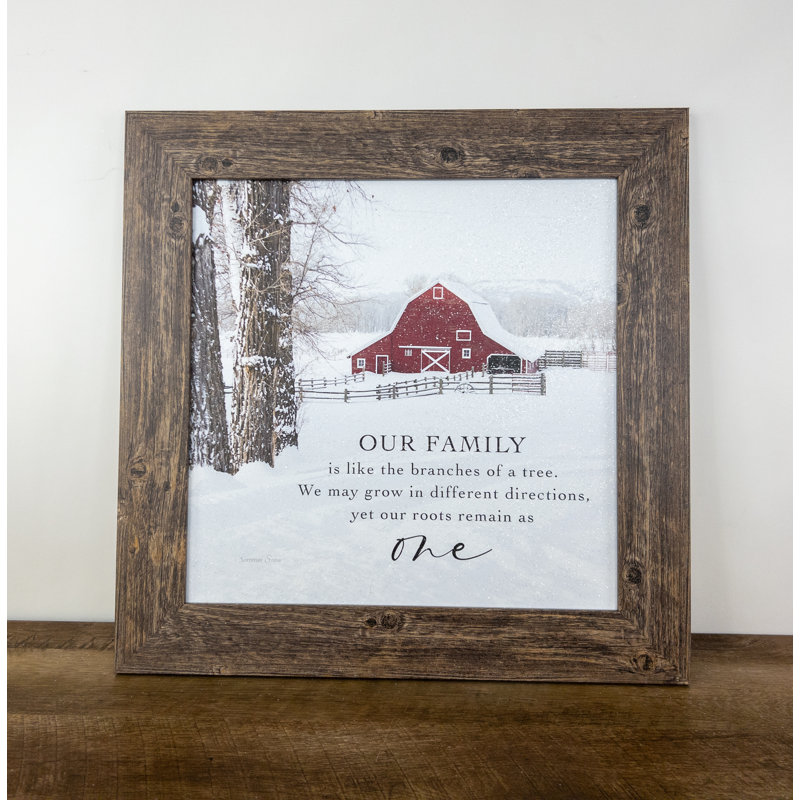 Saison saisonnière «Our Family Branches Of A Tree Winter Farm»