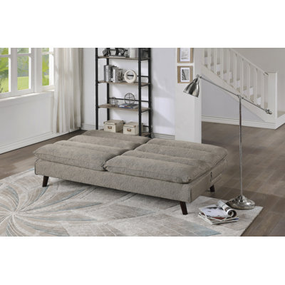 Casual   Elegant Lounger   Textured Fabric Upholstered Sleeper Sofa Versatile Placement Furniture