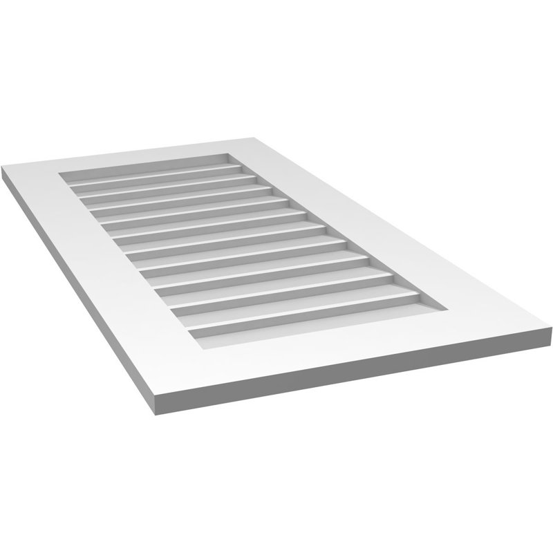 Vent à pignon rectangulaire en uréthane non-fonctionnel, H 38 po x l 20 po x P 1 po
