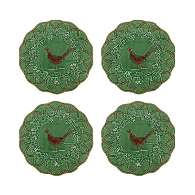 Woods Snack Plate Pheasant, Set of 4