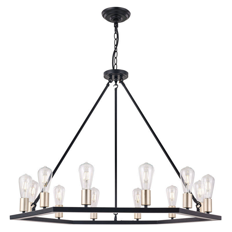Campana 12 - Light Waggon Wheel Chandelier