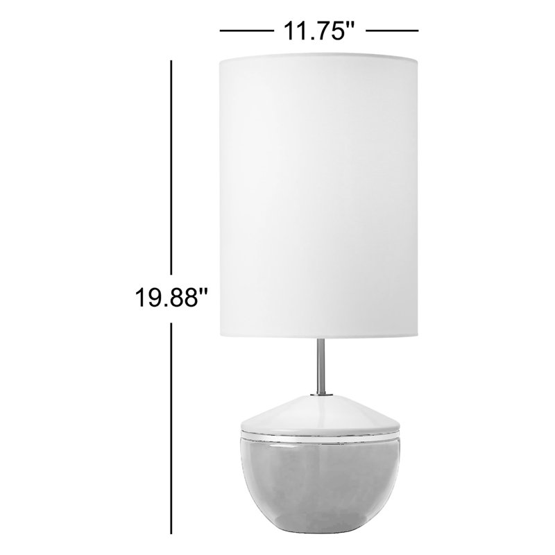 Cade Table Lamp, Black/White