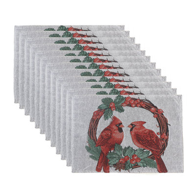 Napperon Tapisserie (double cardinal) (13 x 18) - ensemble de 12