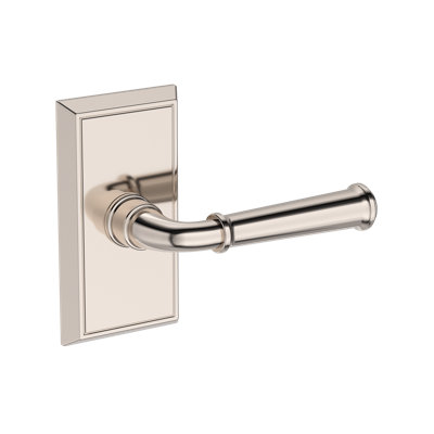 Dunsmoor Half Dummy Lever with Chamfered 5in Rose in Lifetime (PVD) Polished Brass