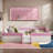 Fun Design Upholstered Keathan  Bed With Fence And Two-tier Stairs-39898233-39898230