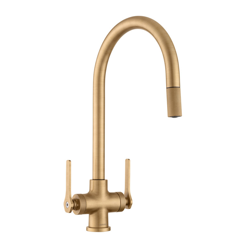 Rangemaster Pull Out Kitchen Faucet, Satin Bronze