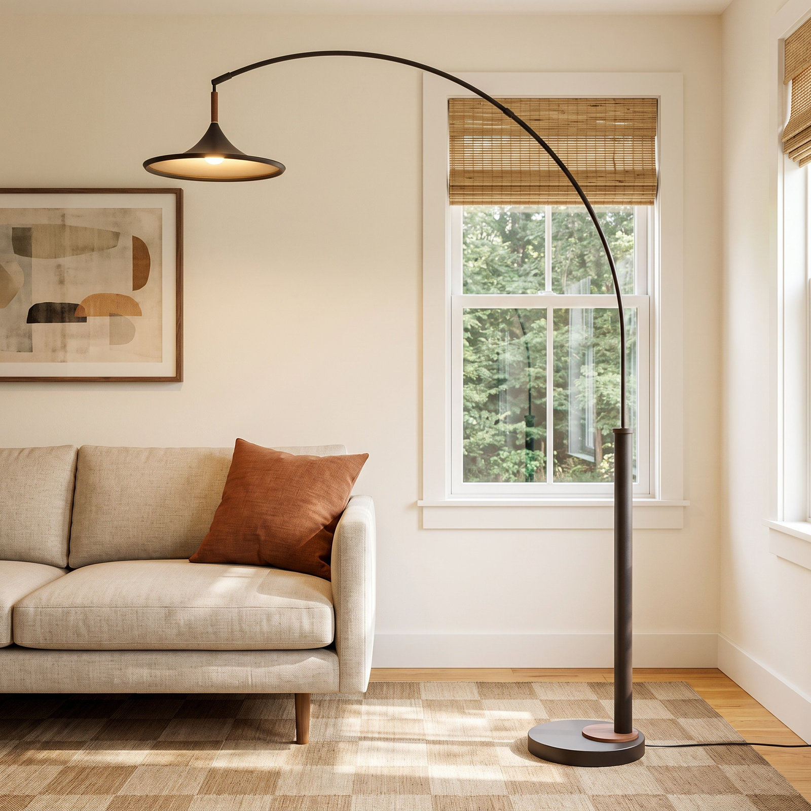 90" Dimmable Marble Floor Lamp