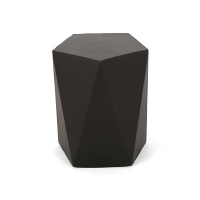 Apollo Modern Lightweight Concrete Side Table with Geometric Design for Outdoor and Indoor Use