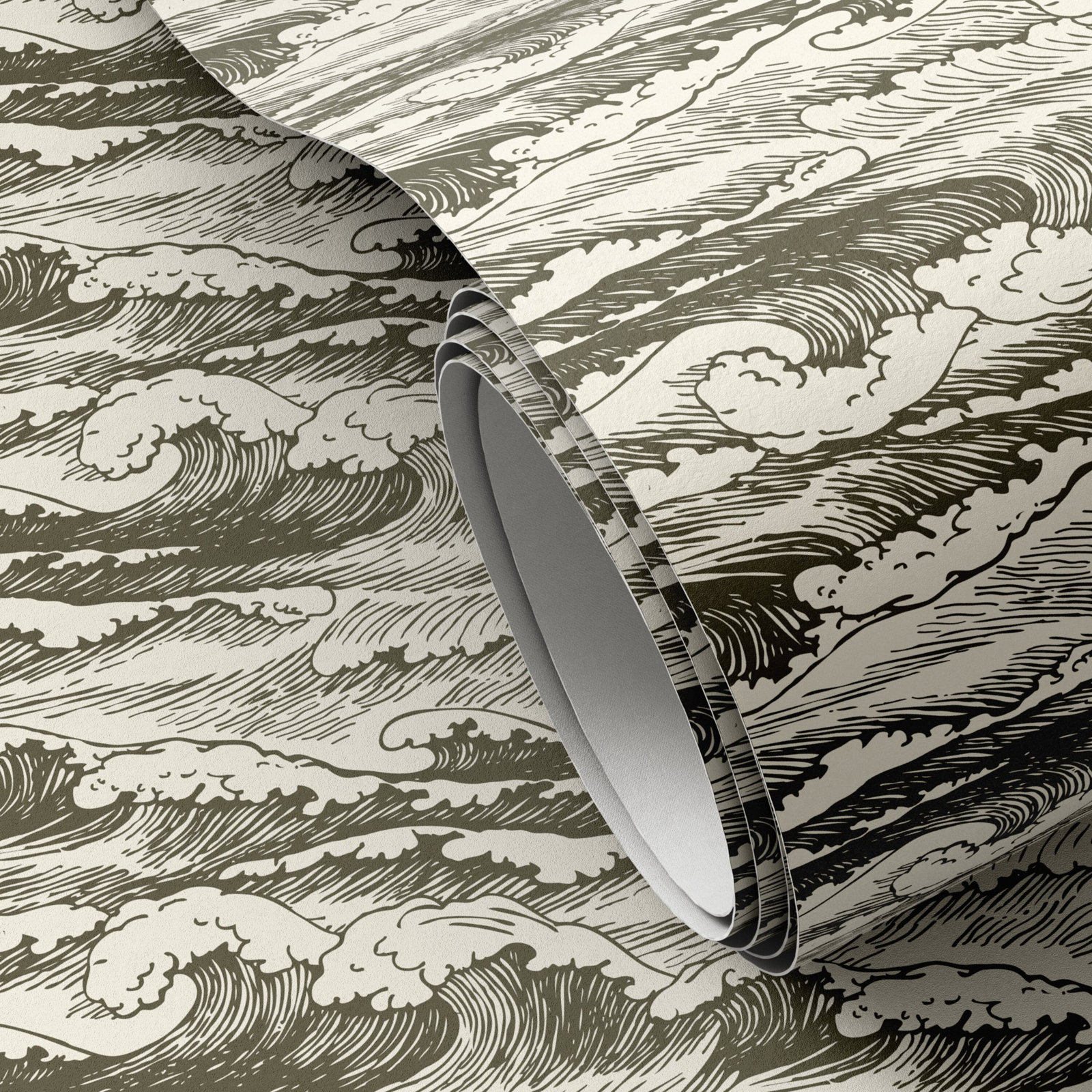 Wavebreak Wallpaper Roll, Olive II