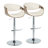 Lakyia Adjustable Faux Leather Bar Stool with Rounded T Footrest (Set of 2)-93302584-93302583