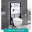 Toilette murale carrée à double chasse Stormon (siège inclus)-50118381-50118382