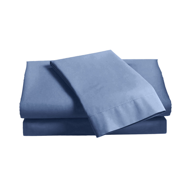 Percale Valance Sheet Polycotton Solid Colour Bed Sheet Single Double King Super King Machine Washable High Quality, Blue