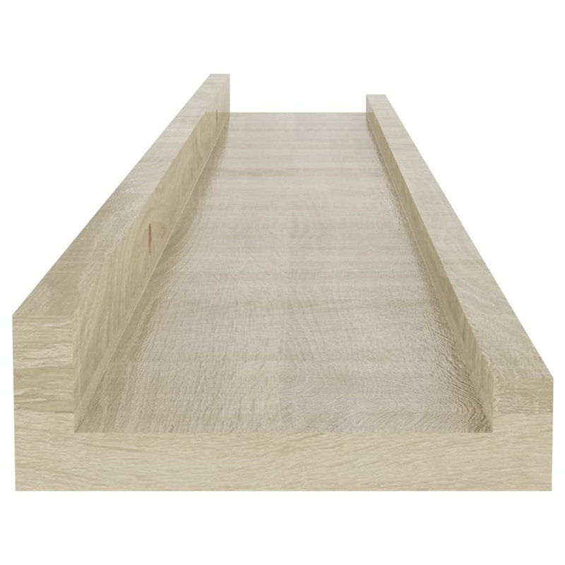 Gracelinn 4 Piece Floating Shelf, 3cm H x 80cm W x 9cm D, Sonoma Oak
