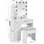 Besancon 4 drawer dressing table with light-967880456