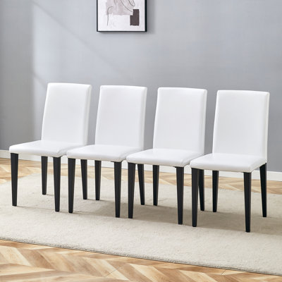 Ensemble de chaises de salle à manger Modern Parsons avec pieds robustes en métal