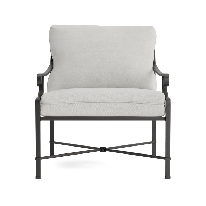 Venetian Outdoor Lounge Chair, Fusion Dove, Textured Pewter