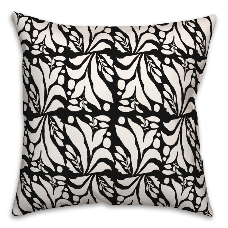 Coussin décoratif , H 18 po x l 18 po, Noir