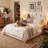 Modern Palm-Shaped Upholstered Bed with Lift Up Storage, Queen, Cream Velvet-1597897725-1604685467