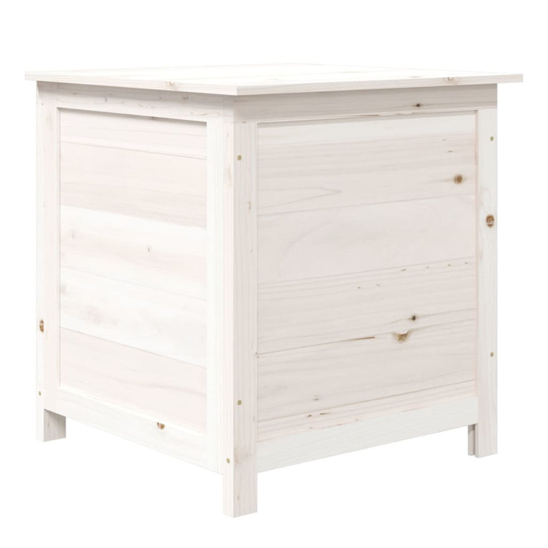Water Resistant Fir Solid Wood Deck Box, White