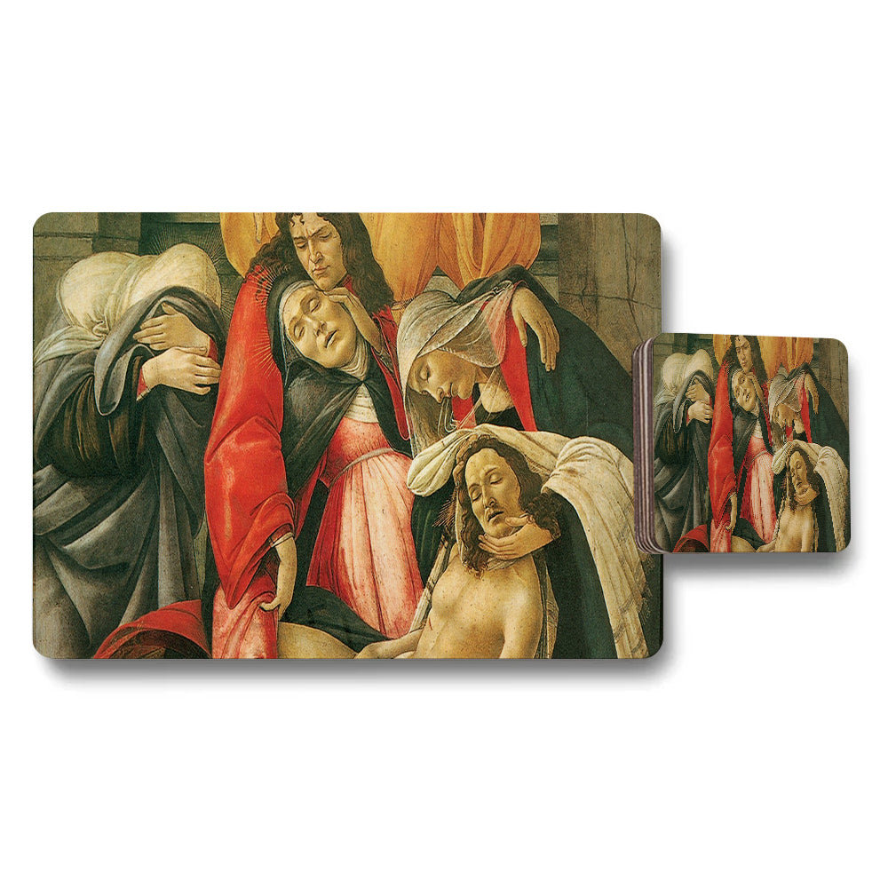 Lamentation Of Christ Art Placemats And Coasters Set