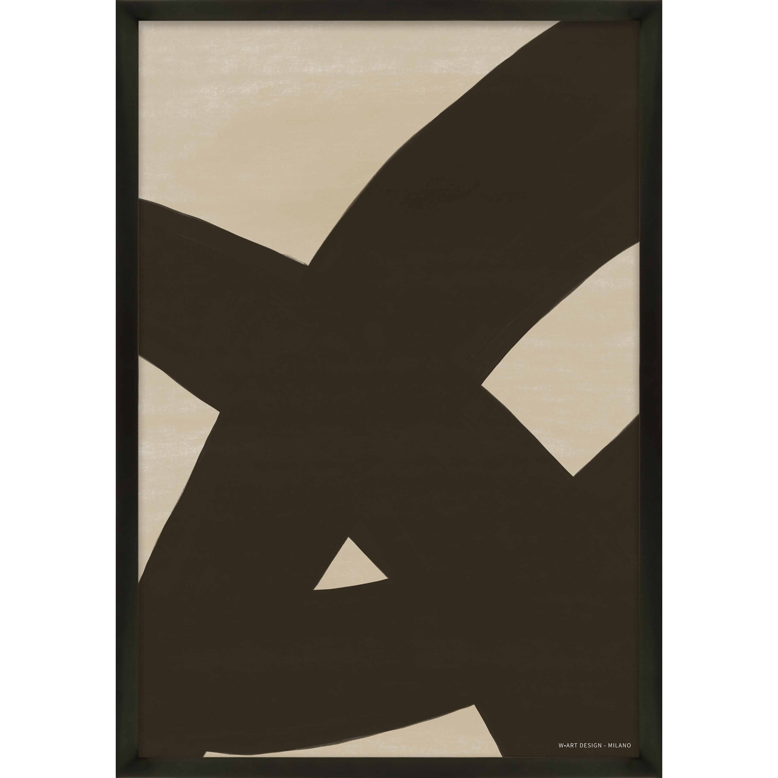 Form & Fusion 2 by Romina Gadler, Black Framed Paper, 25" H x 17.5" W x 1.25" D
