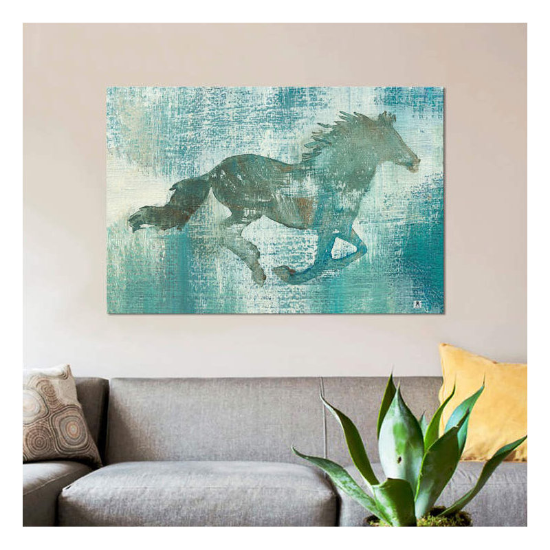 « mustang study », reproduction sur toile, H 8 po x l 12 po x P 0,75 po