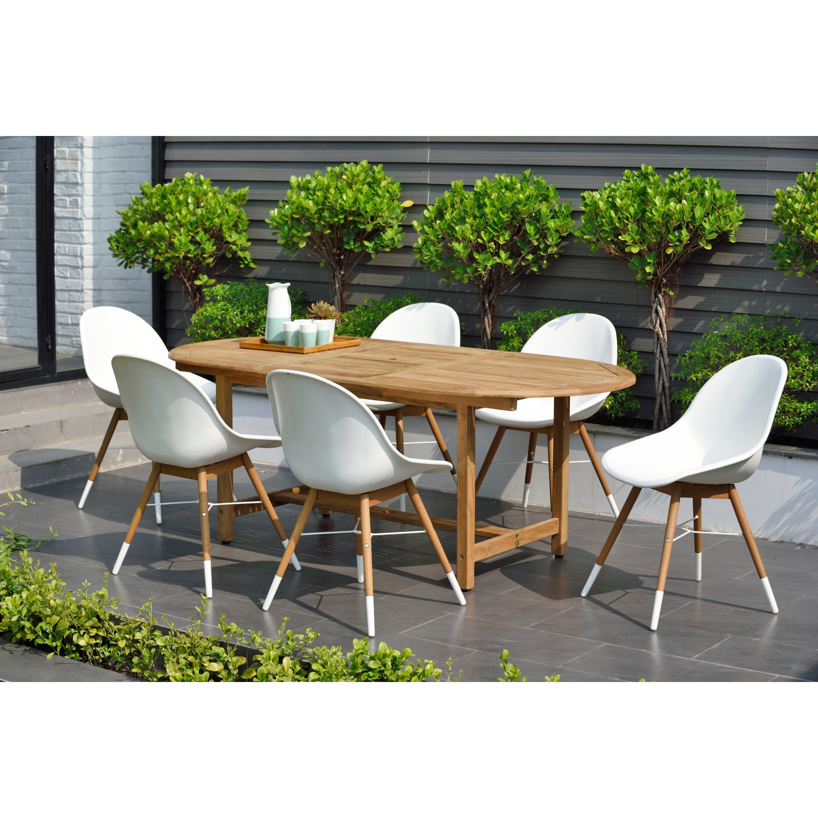 Anautica 79" Teak Patio Dining Set