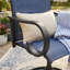 Chaise de patio d'extérieur pivotante en textilène-1809220193
