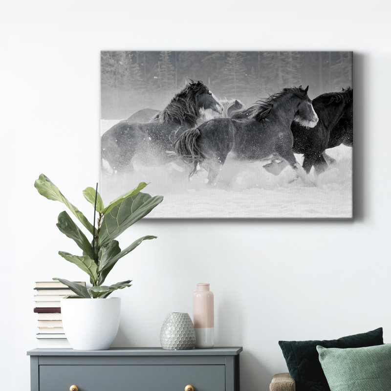 " Winter Roundup I ", 8" H x 12" W x 1" D