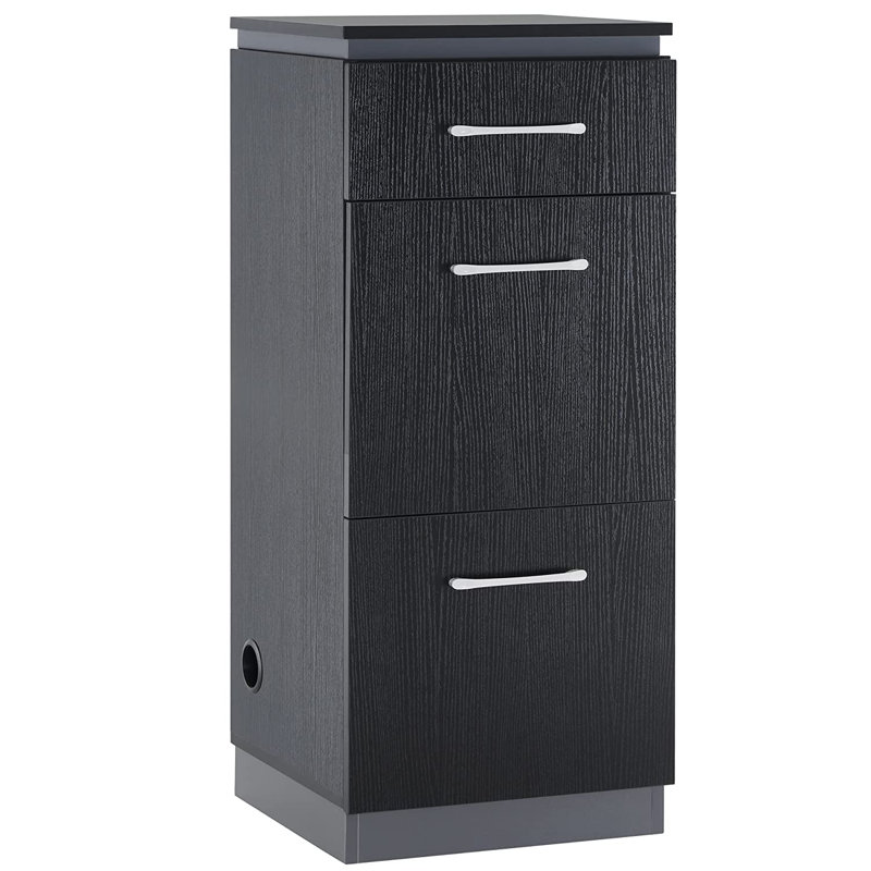 Armoire de rangement pour salon de coiffure avec tiroirs à outils 40,5 po x 15,8 po x 15,2 po Lokje, Noir