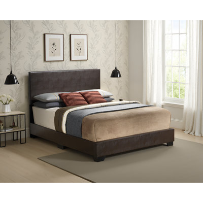Antwerp Cappuccino Faux Leather Full Bed