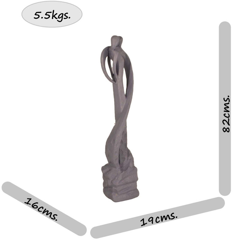 Soderquist CARING EMBRACE 81cm Ebony Effect, Grey Shimmer