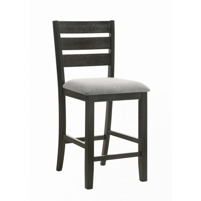 Ensemble de 2 tabourets de bar de style contemporain à finition grise