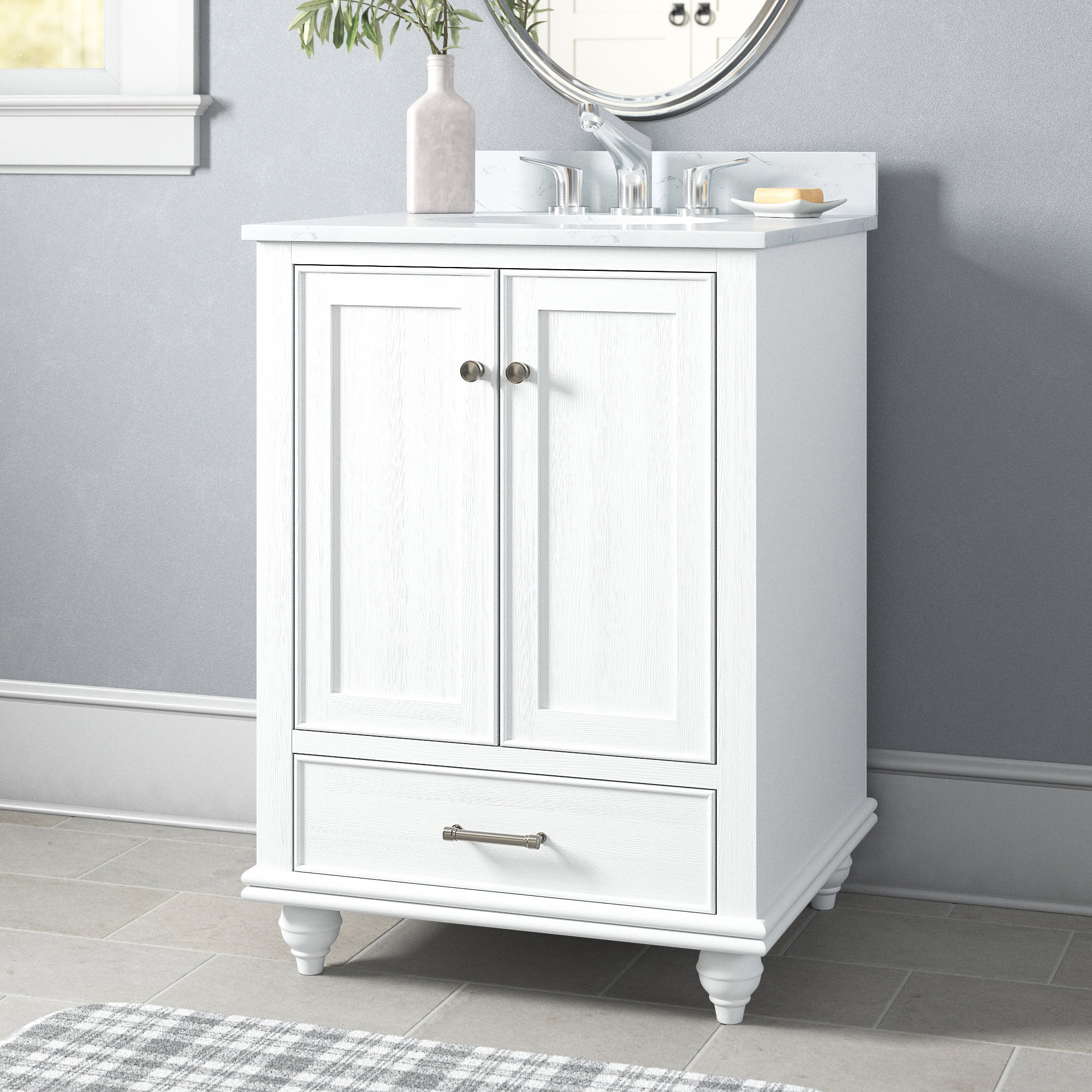 Three Posts™ Belton 24.02'' Free Standing Single Bathroom Vanity with