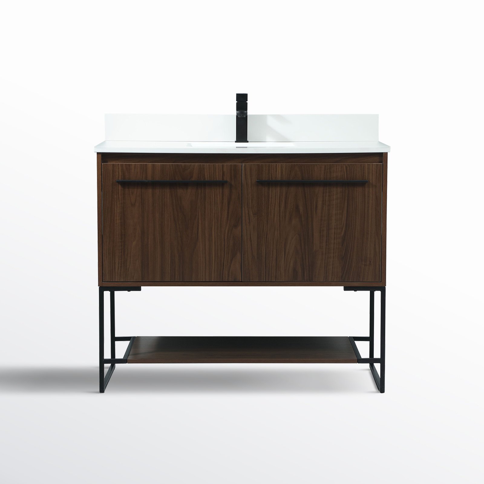 Rozell 40'' Single Bathroom Vanity, Walnut