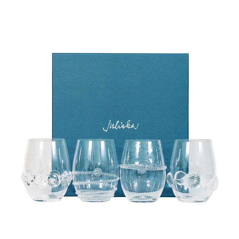 Heritage 12 oz. Stemless Wine Glass Assorted