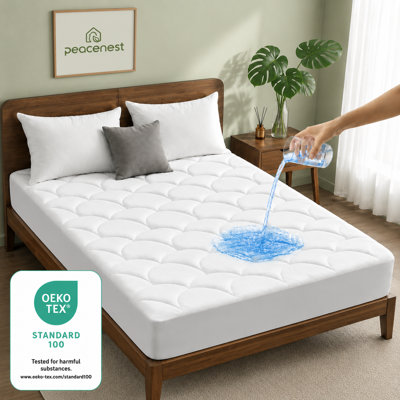 Couvre-matelas rafraîchissant avec jupe ajustée à poches profondes