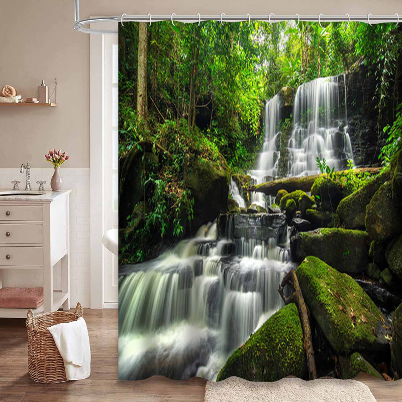 Magnifique rideau de douche avec 12 crochets, L 72 po x l 72 po