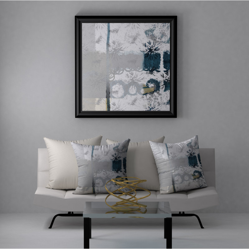 Abstract Reversible Throw Pillow, 24" x 24"